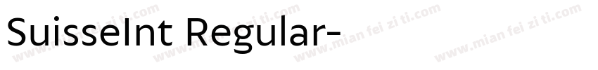 SuisseInt Regular字体转换